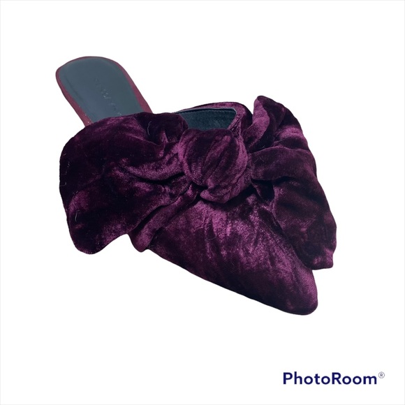 Rebecca Minkoff Alexis Crushed Velvet Bow Flat - Picture 4 of 8